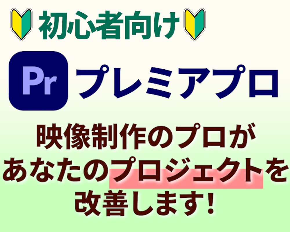 あなたのプレミアプロのプロジェクトを改善します プロジェクトや素材を受け取り、プロが実際に修正していきます！ イメージ1