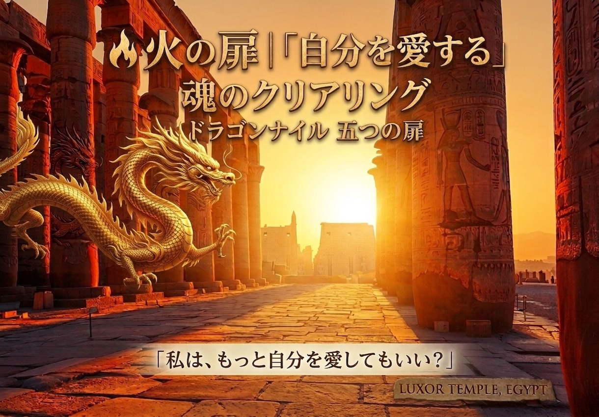 魂に灯る「本当の輝き」を呼び覚まします ドラゴンナイル【火の扉】愛と輝きの再生　魂のクリアリング イメージ1