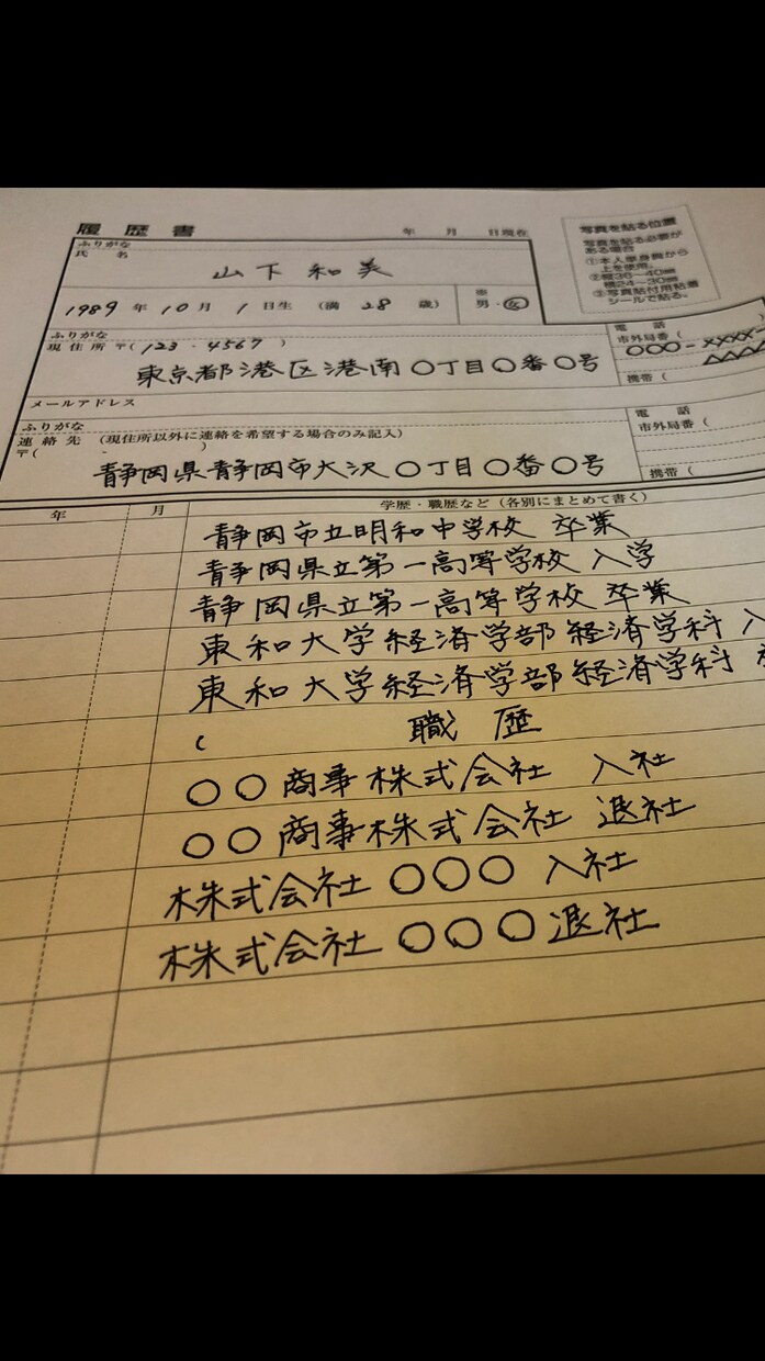 履歴書、お手紙等代筆いたします 癖のある字ですが丁寧に心を込めてお書きします。 イメージ1