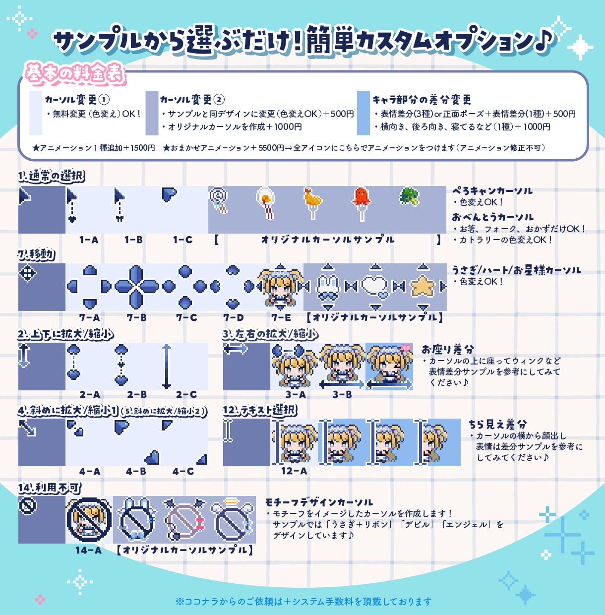 商用利用・二次配布◎ドット絵マウスカーソル作ります ★生誕・周年記念などに。物理グッズの作成・販売もOK！ イメージ2