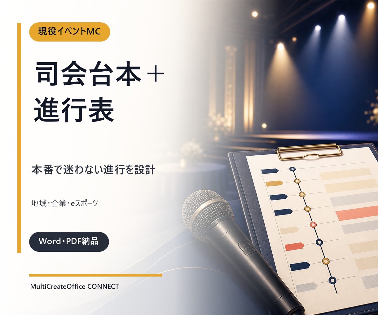 イベント司会台本と進行表を現役MCが作ります 地域・企業・eスポーツの本番で使える台本を制作 イメージ1