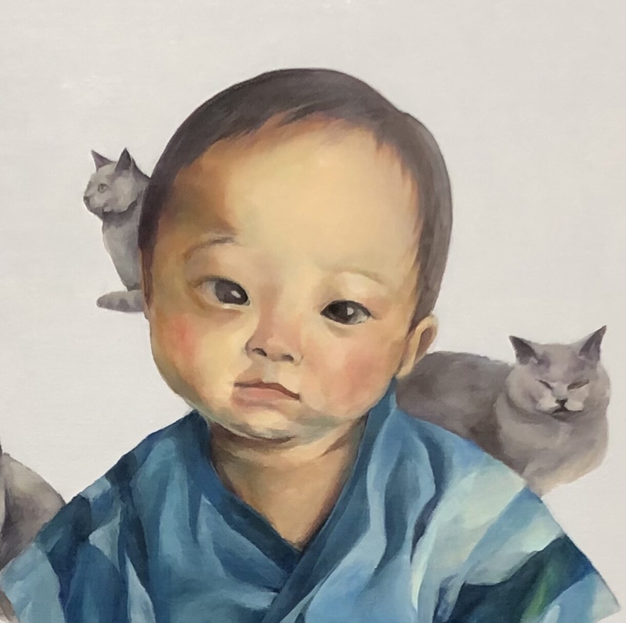 お子さんのお顔、油絵で描きます お子さんの素敵な表情を、写実的な油絵にして残しませんか？ イメージ1