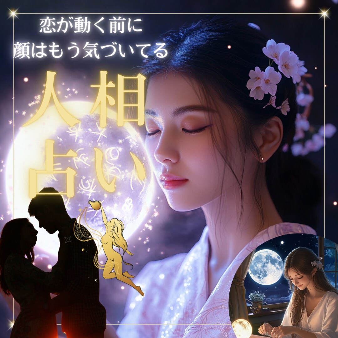 人相術|顔に宿る恋愛の今と未来の兆しを読み解きます 見過ごしていたサイン、そろそろ気づいてあげませんか？ イメージ1