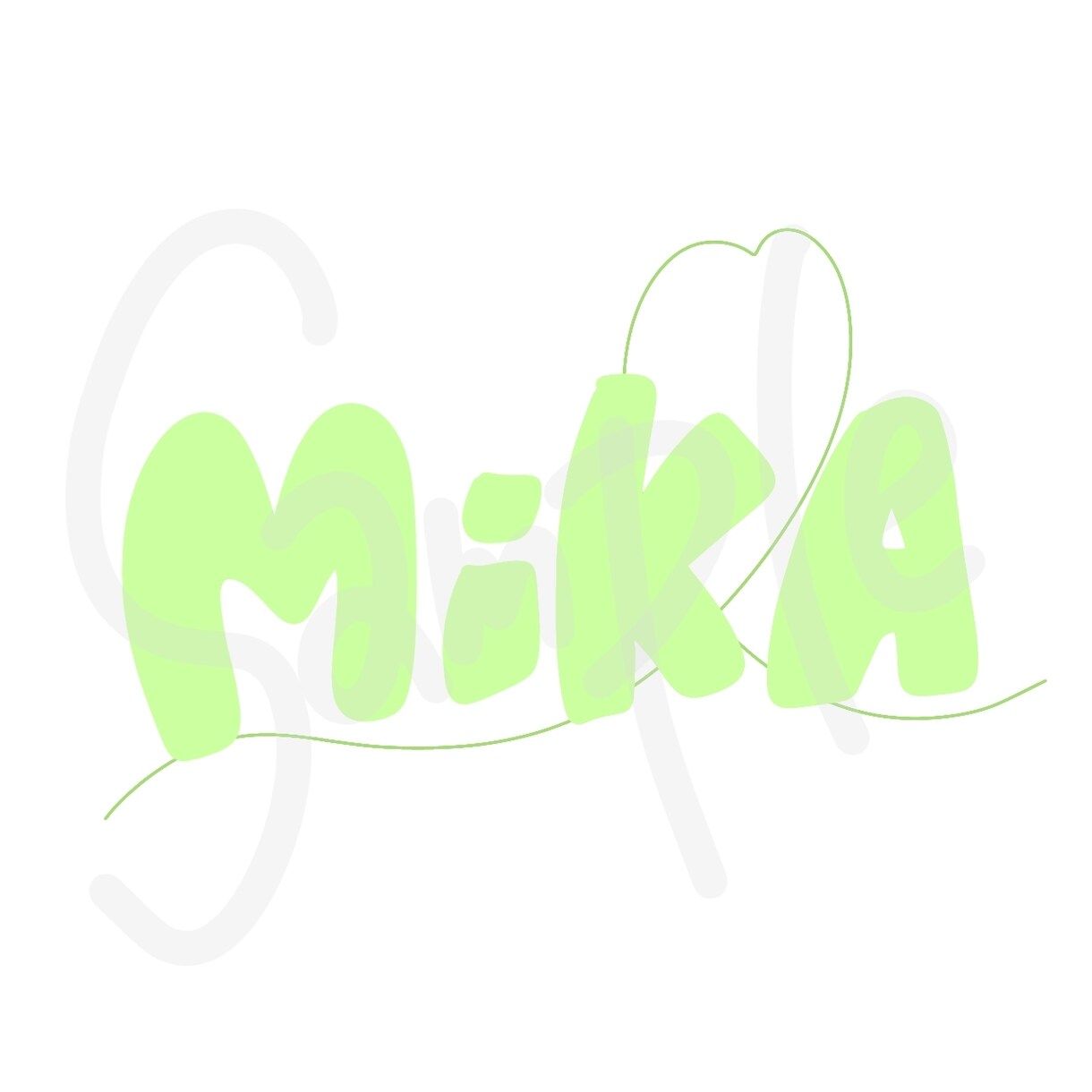 アイコン使用可◎お名前を手描きでデザインします ゆるくてかわいいミニイラストとのセットでオリジナルのロゴに！ イメージ4