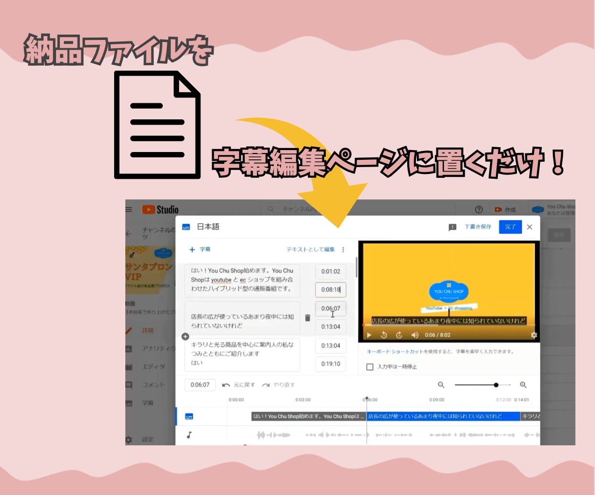 YouTube字幕制作｜文字起こし＆多言語化します あなたの動画を海外へ！海外の動画を日本で発信！ イメージ2