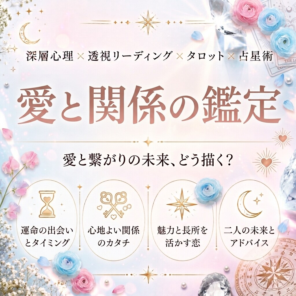 透視リーディングで恋愛の悩み解決します 相手の気持ち・片思い・復縁・出会い・結婚・夫婦関係・相性 イメージ1