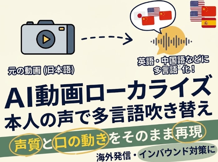 AI口パク動画翻訳！本人の声で多言語化代行します 本人の声と口パク同期で、海外発信・インバウンド集客を最短実現 イメージ1