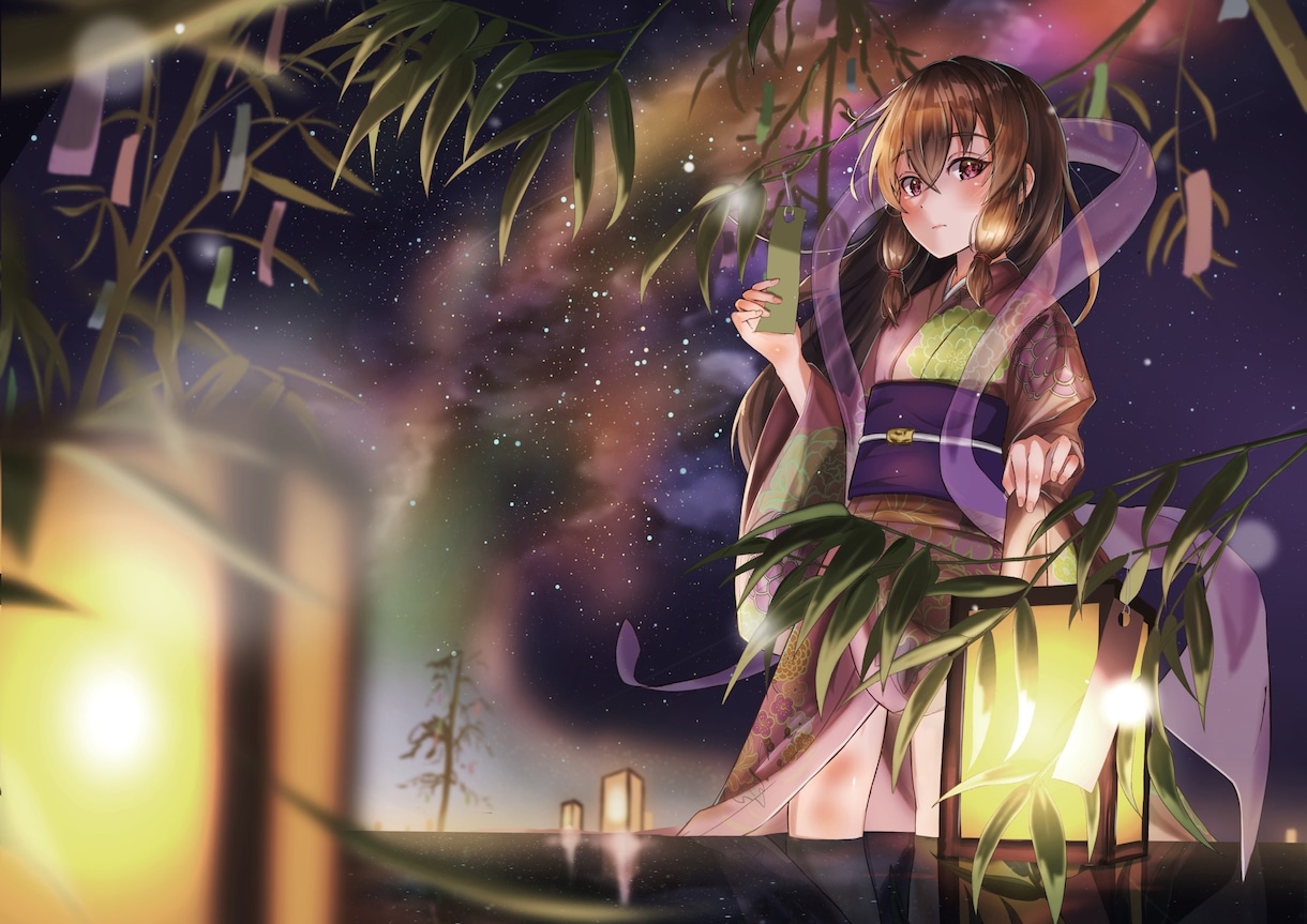 イラスト描きます 繊細な絵を描きます。ファンタジーと着物が得意です。 イメージ4
