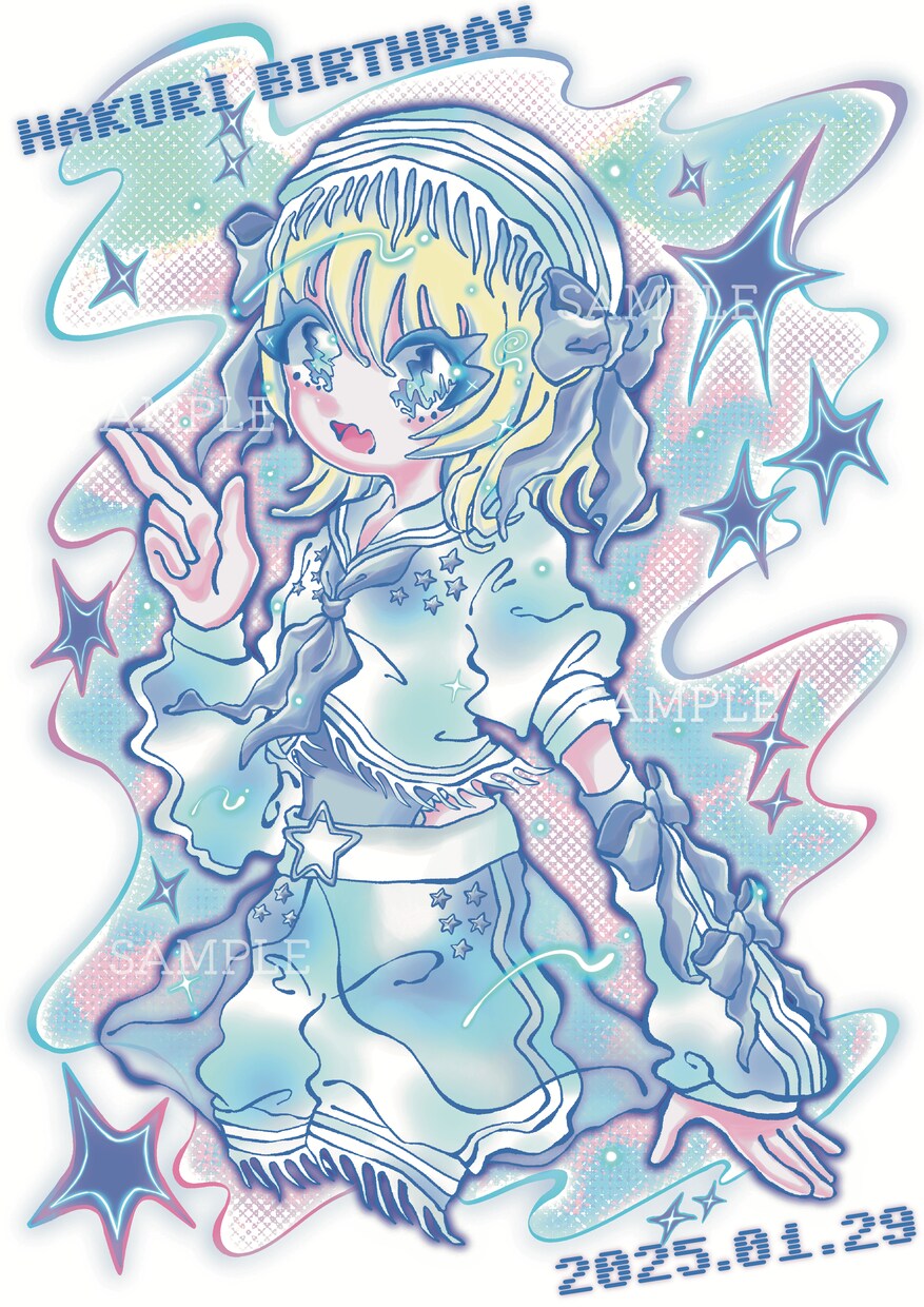 個性的なポップで可愛いイラストを描きます アイドル,コンカフェ,Vtuber,キャラデザ等 イメージ6