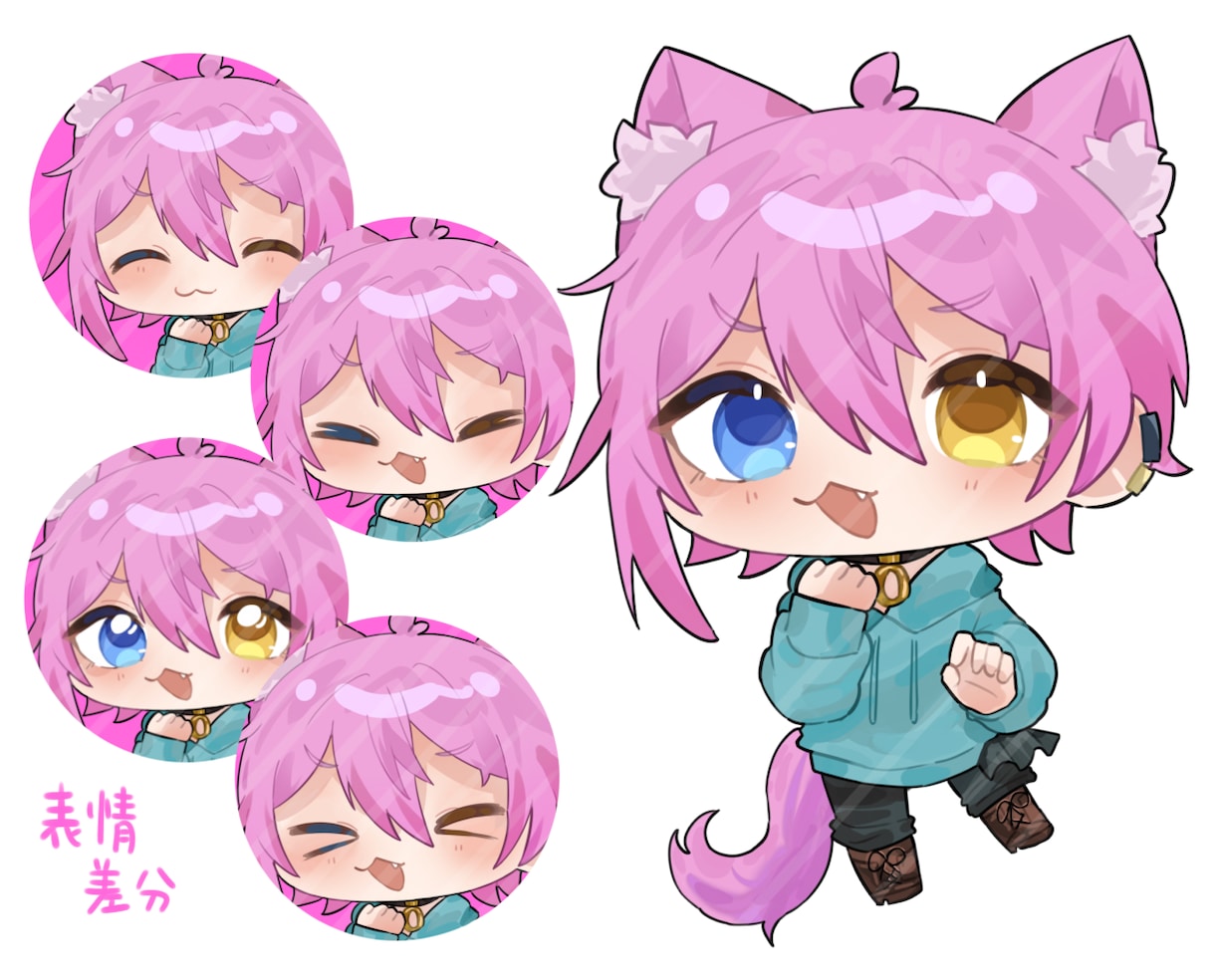 3人まで2000円！ゆるかわいいミニキャラ描きます スピード納品、商用利用無料‼︎ 難しい要望も実現させます！ イメージ2