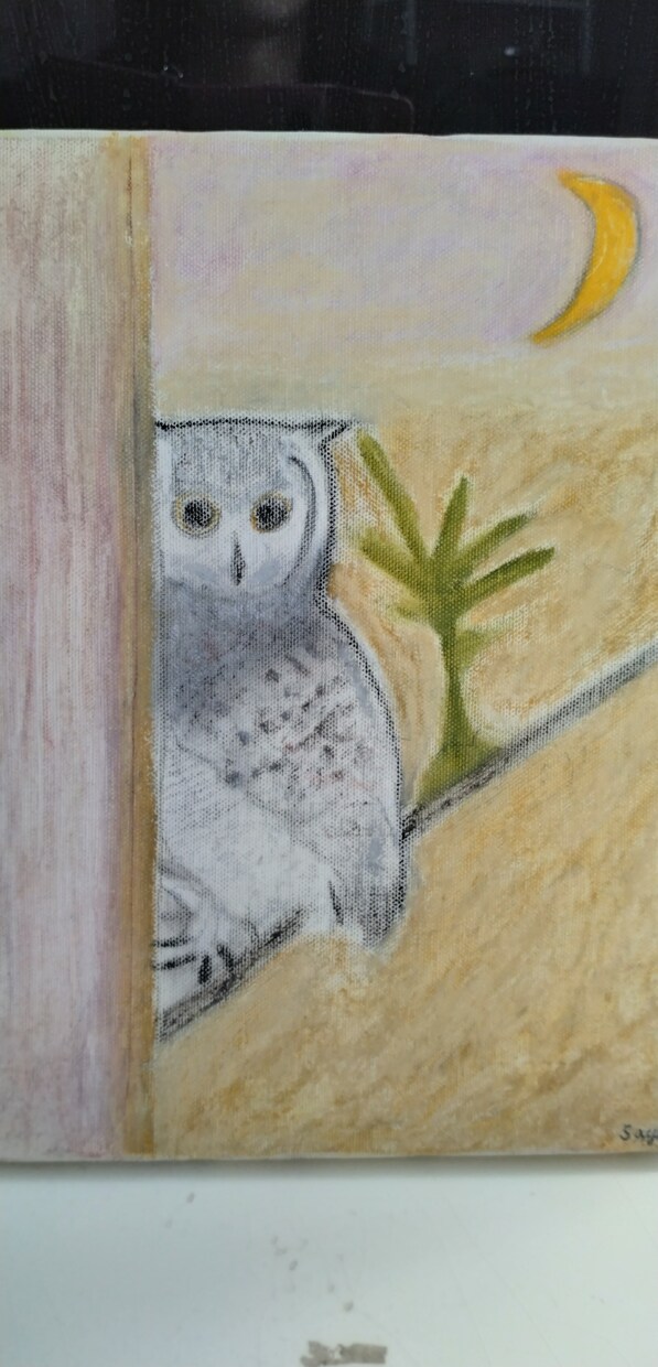 個性的なふくろうさんの絵になります 愛に溢れる個性的なフクロウの絵です。 イメージ1