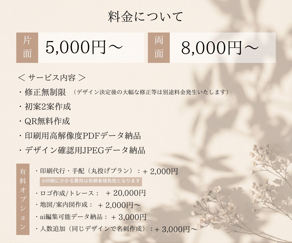 個人事業主様向け らしさが伝わる名刺デザインします 想いがちゃんと伝わる名刺デザイン。 イメージ8