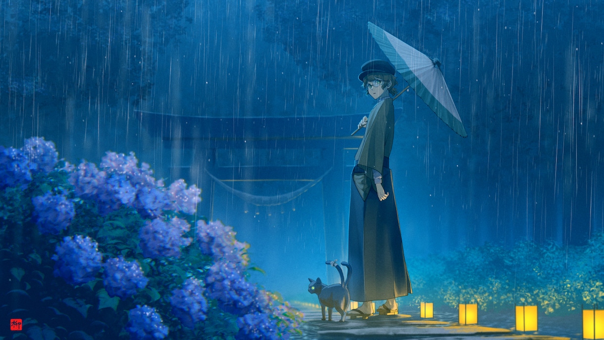 小説装画やサムネイル、広告等のイラスト制作承ります 光と空気感を演出した一枚をお届けします。 イメージ4
