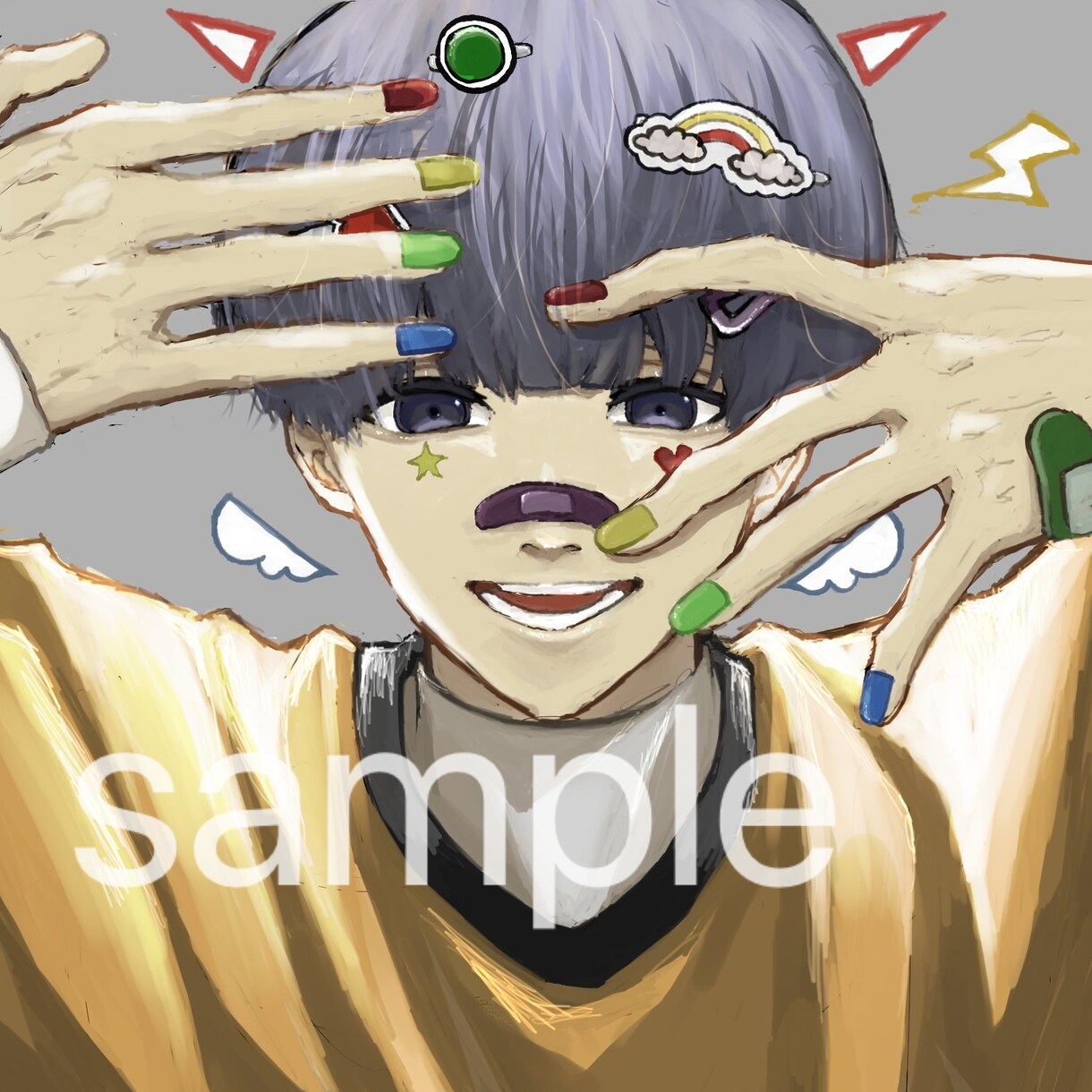 アイコンやヘッダーなどの一枚絵描きます アイコン、ヘッダー、サムネなどを描いてます！ イメージ2
