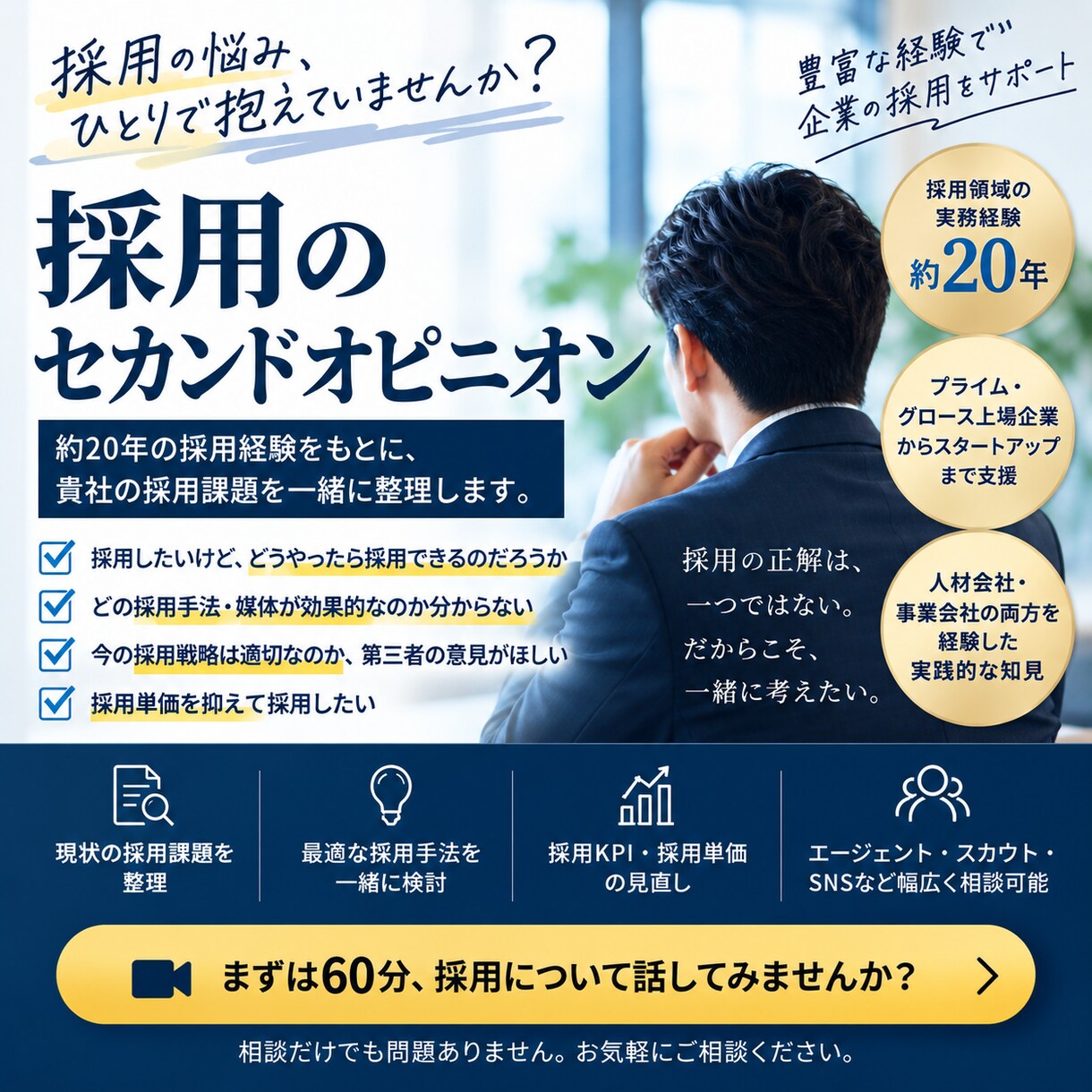 まずは壁打ち！御社の採用戦略を一緒に設計します 人事・人材業界歴２０年のプロが採用業務をサポート イメージ1