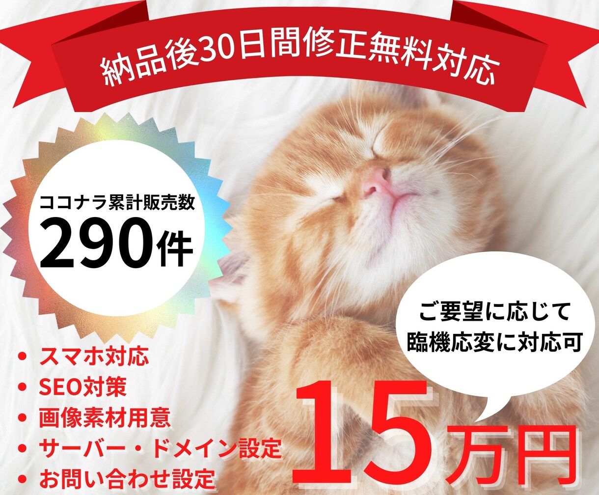 WEBサイト制作★SEO対策集客も対応します 【ココナラ特価】WEBサイト制作★SEO対策集客も対応 イメージ1