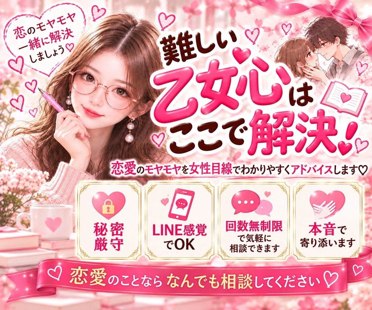 男性限定 【7日間】恋の悩み真剣にお話聞きます ゆっくり恋のお悩み一緒に考えます！7日間しっかりサポート！ イメージ3