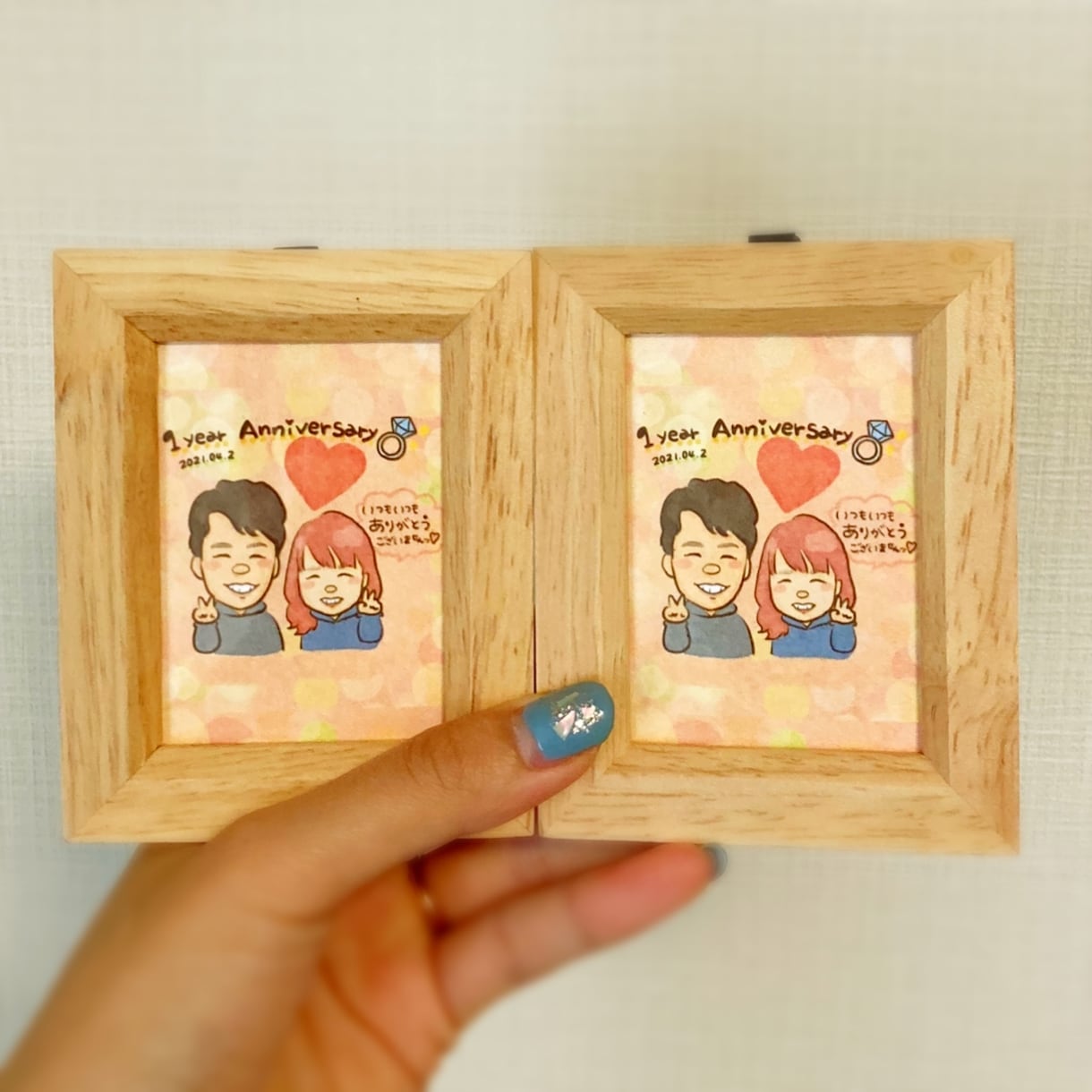 手のひらサイズのにがおえ、お描きします 小さいサイズで飾りやすくてかわいい^^*♡ イメージ5