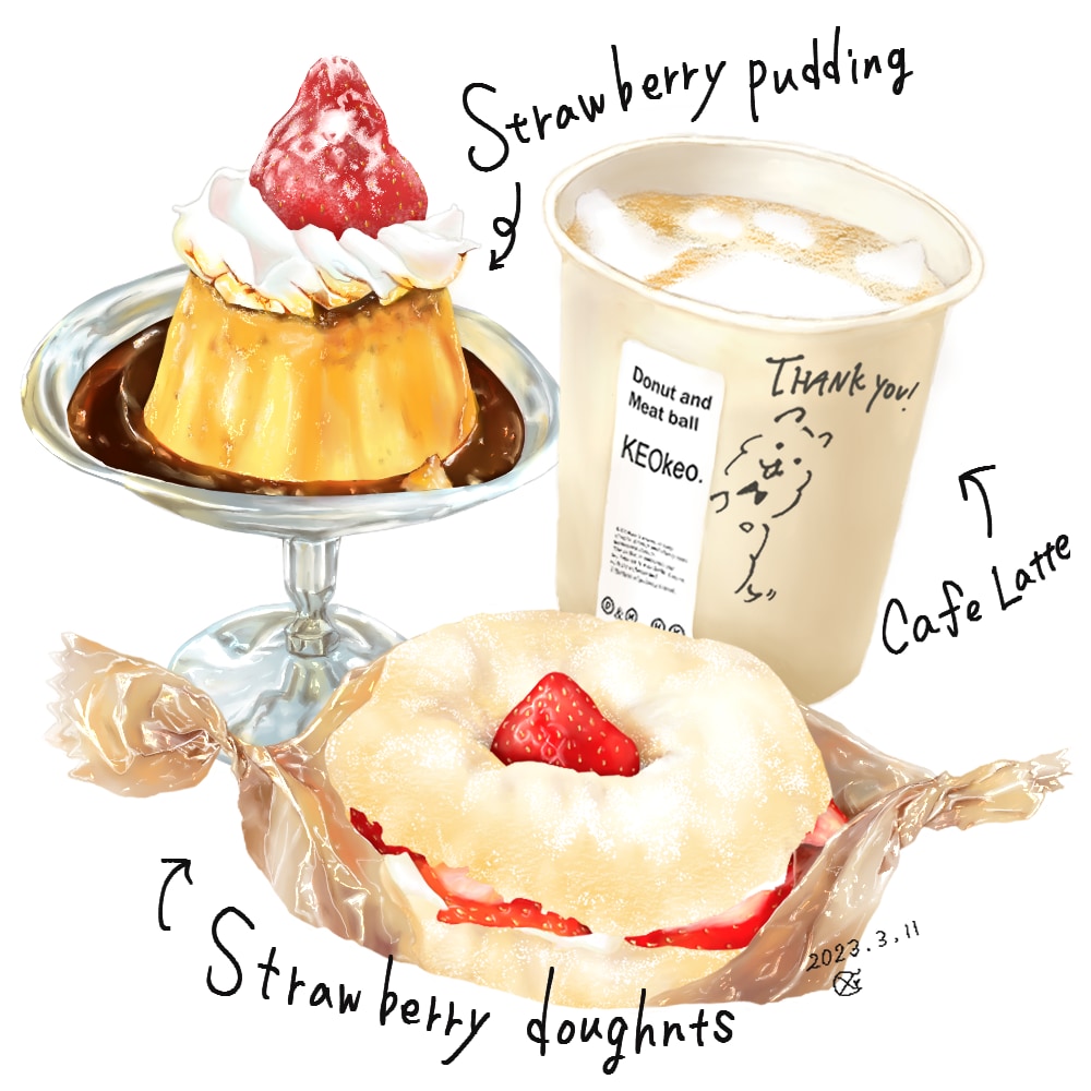 リアルで美味しそうな食べ物イラストお描きします 食べ物・飲み物・スイーツ／メニュPOPーやポスターへ イメージ2