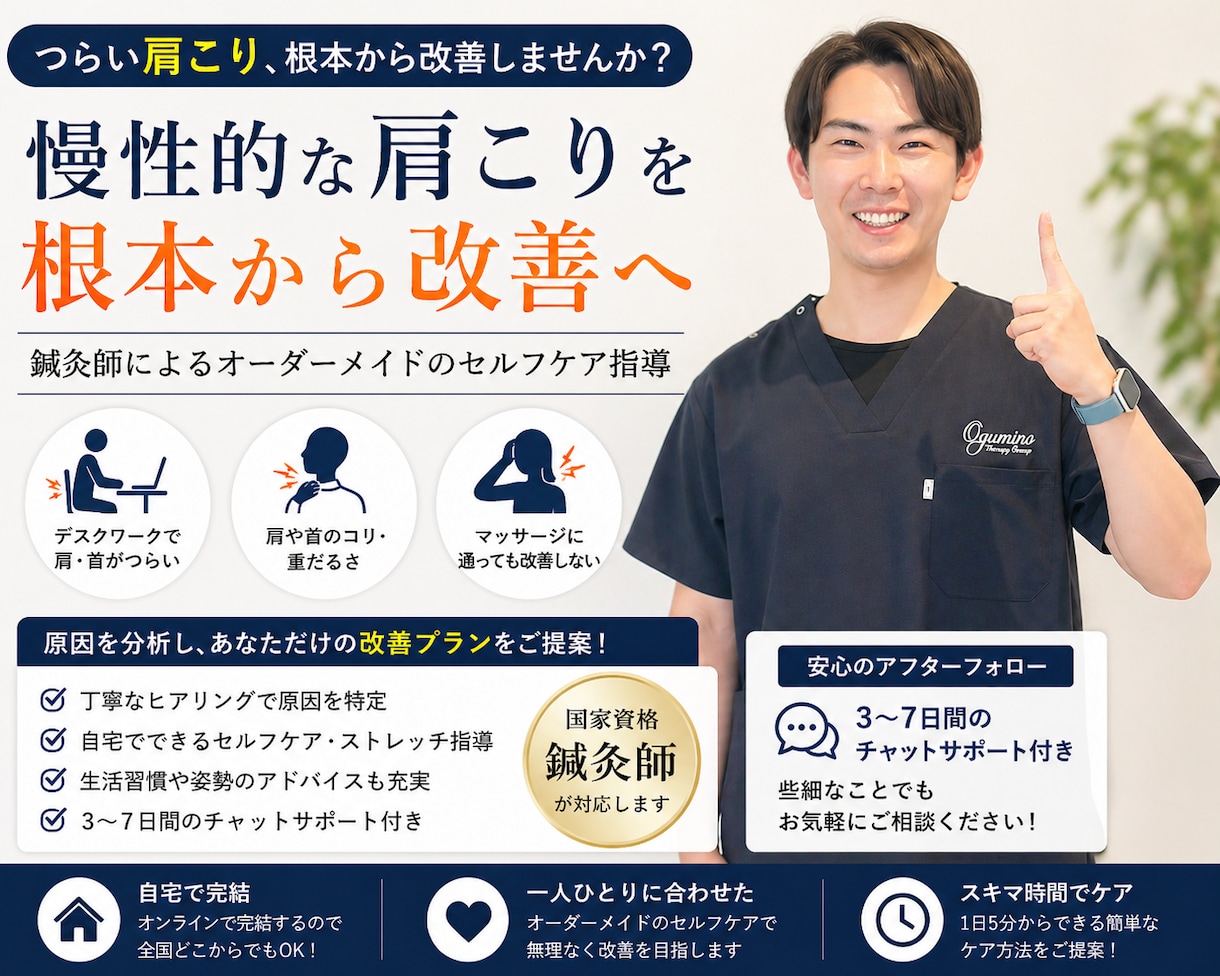 現役鍼灸師が   マッサージ卒業させます プロ鍼灸師があなたの体の不調を根本から分析します イメージ1