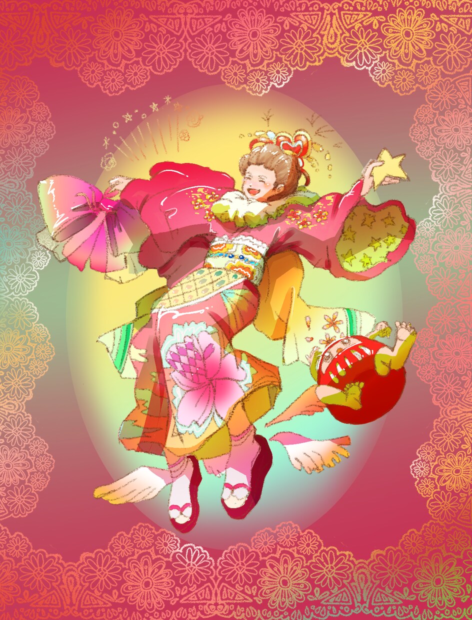 浮遊×人物⭐︎ポップで親しみあるイラスト描きます 挿絵・アイコン・プレゼントなどちょっぴり個性出したい方へ！ イメージ4