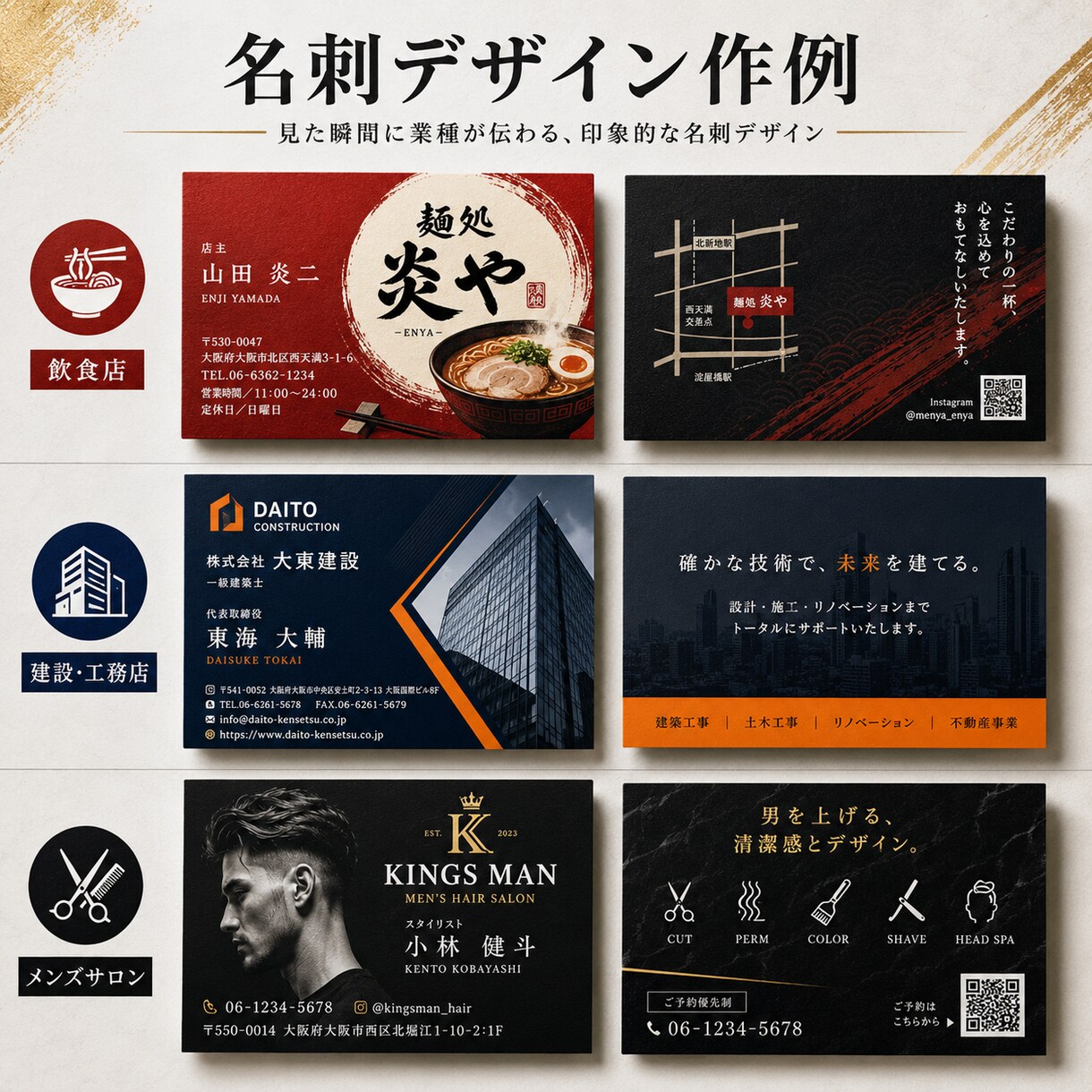 小規模事業者向けに名刺を作成します 伝わりやすく、見やすい販促物を丁寧に作成します イメージ5