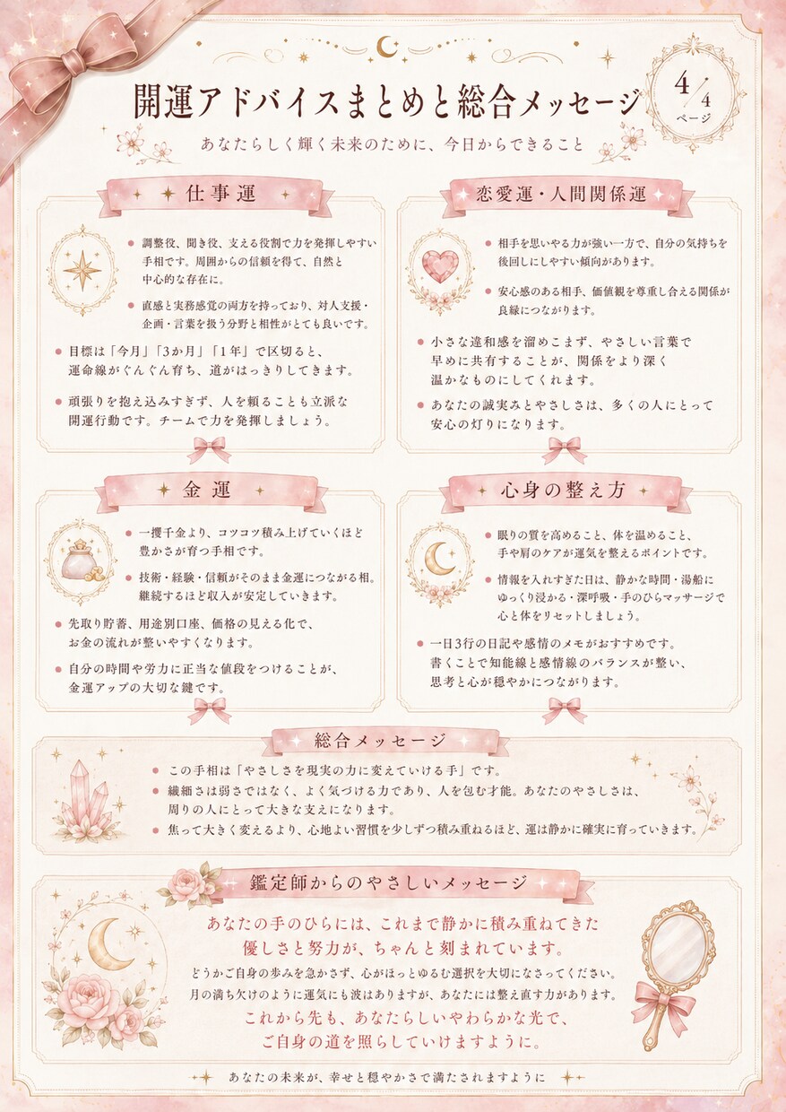 手相から今わかること☪️貴方の魅力もみます 恋愛・仕事・金運をやさしく本格解説【初心者さんお勧め】 イメージ6