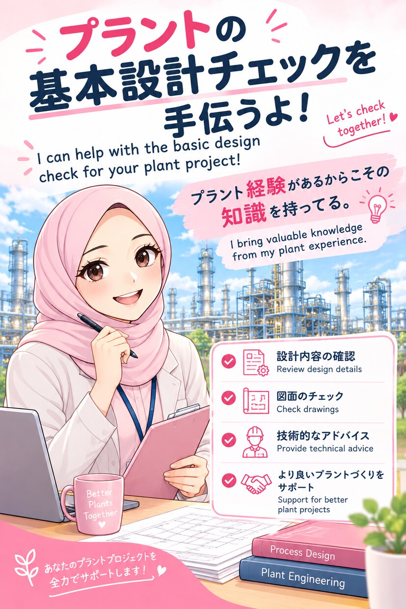 プラントの基本設計を手伝います プラントの経験があるからこそ貴方の手伝いができる！ イメージ1