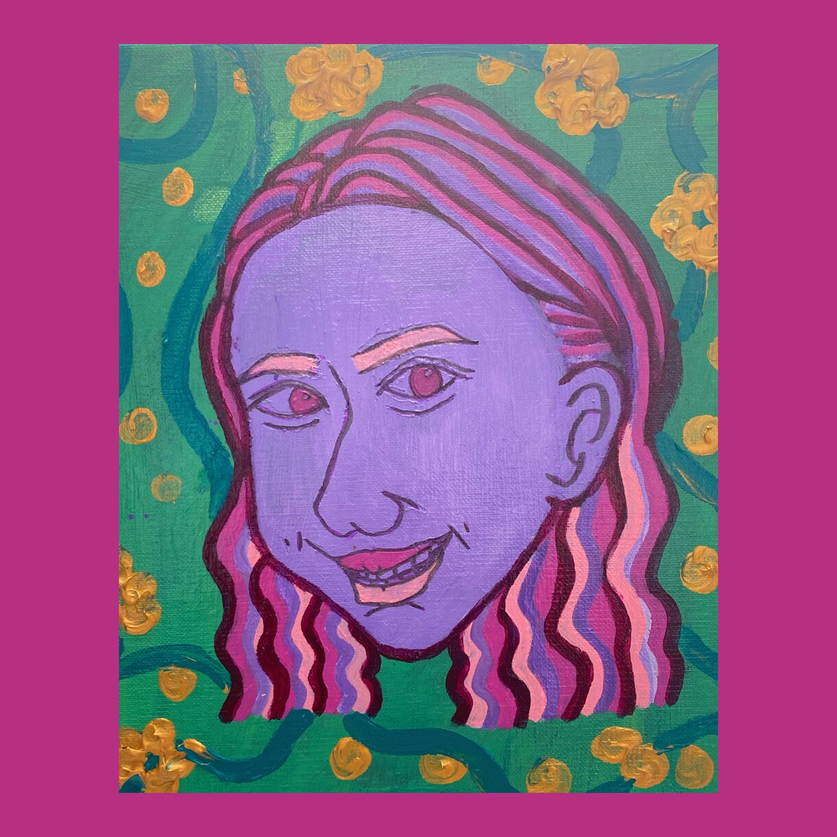 ポップでカラフルな似顔絵描きます 十人十色の色を独特の色使いで表現いたします♬ イメージ4