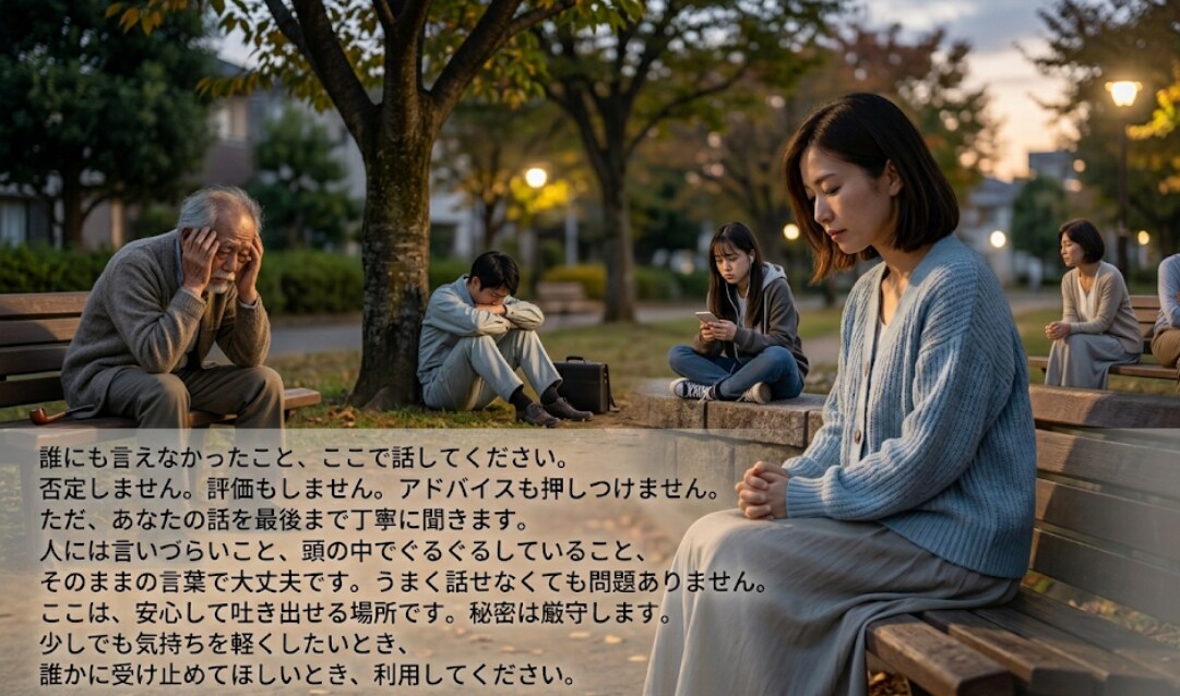 ブラック・グレーな「本音」を吐き出す場所になります 他では相談できなかった事、打ち明けられなかった事聞きます。 イメージ1