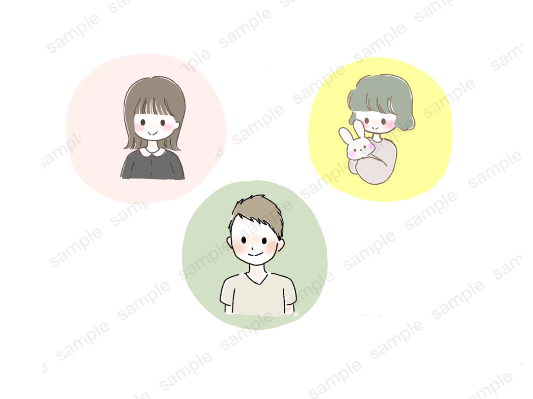 ほんわかとしたタッチのゆるかわ似顔絵を描きます アイコンやブログなどに是非ご利用ください⭐︎ イメージ8