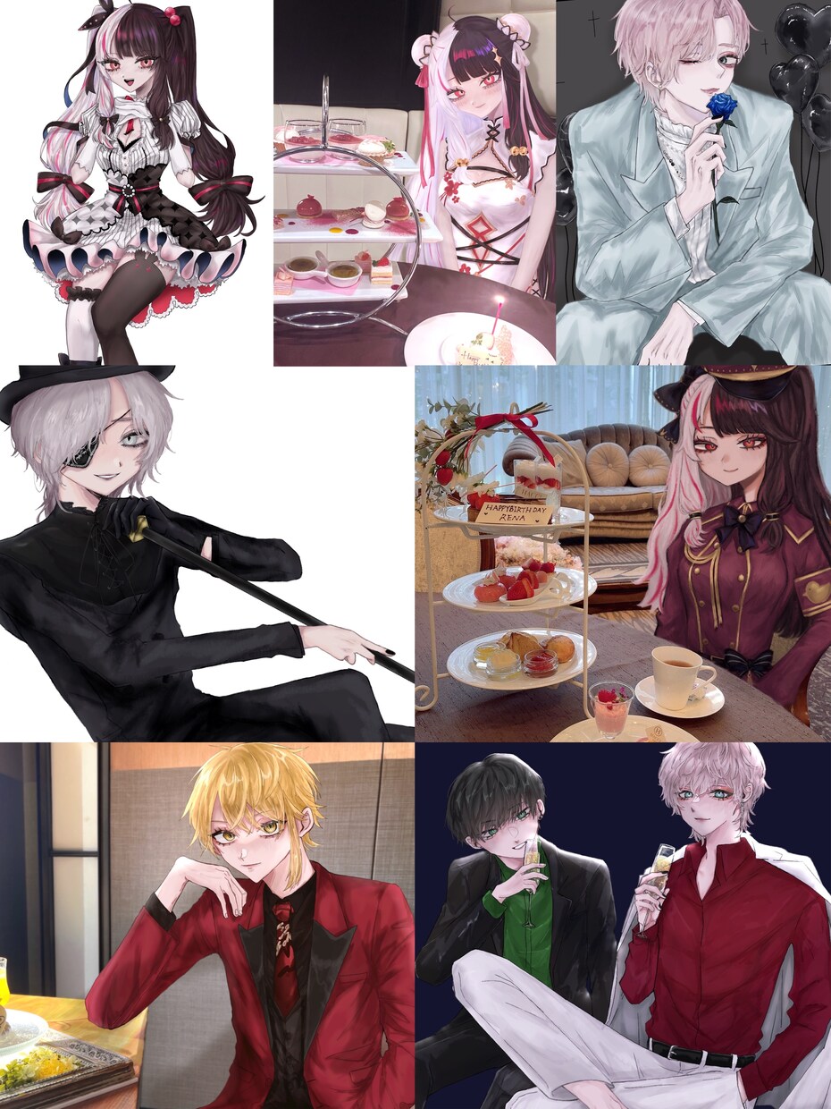 歌みたサムネやSNSアイコン描きます 厚塗りでのアナログ感を残し重め暗めの雰囲気がとくいです！ イメージ4