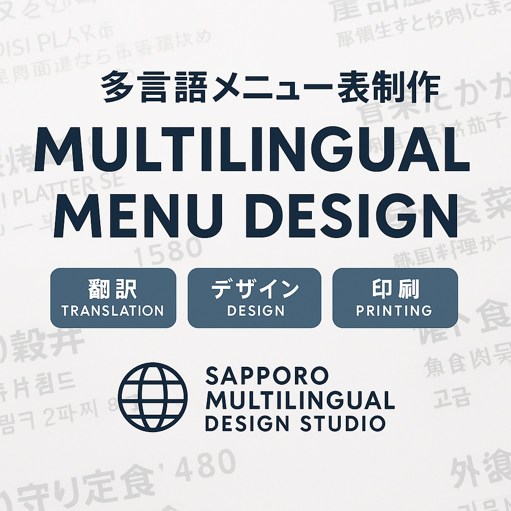 メニュー表外国語多言語翻訳デザイン致します 翻訳で届いた瞬間から“世界に伝わるメニュー表”を。 イメージ1