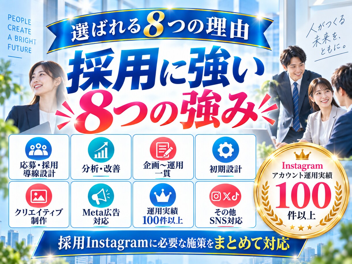 採用に特化 したInstagram運用をいたします 採用の「応募・採用」につながるInstagram運用 イメージ6