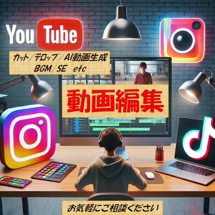 動画編集代行いたします BGM、効果音無料キャンペーン中！定額プランあり イメージ1