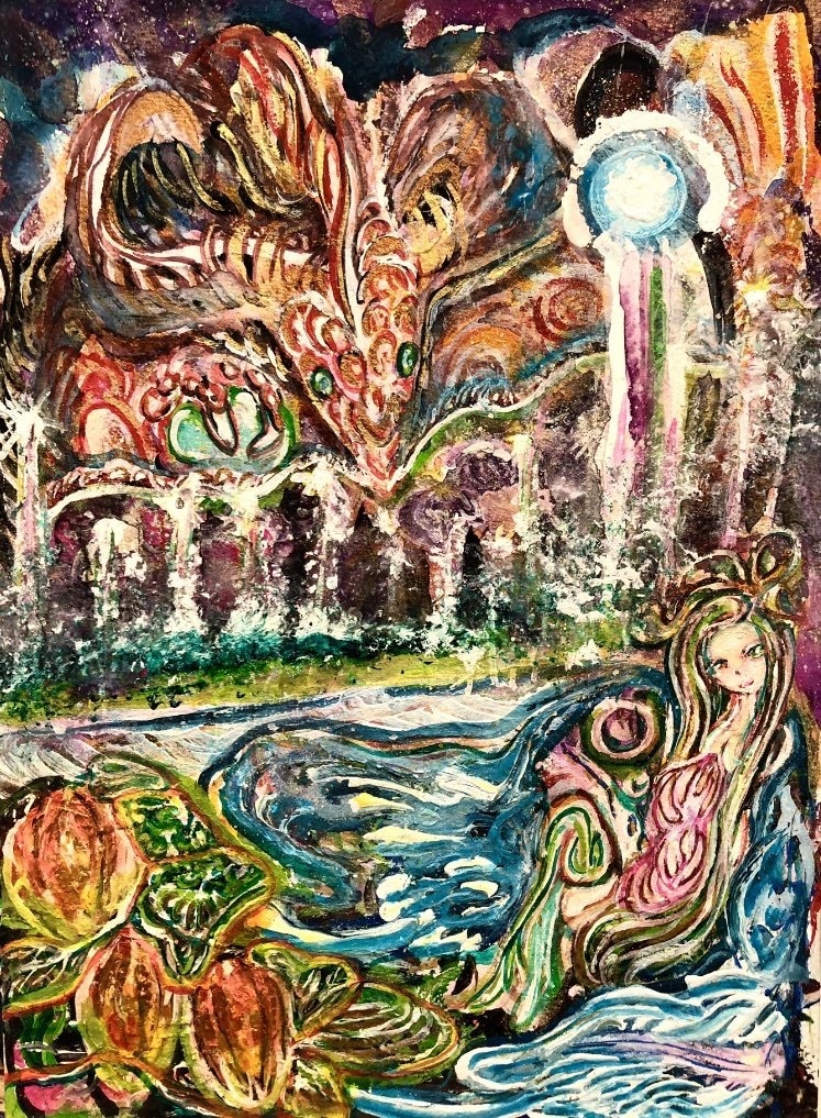 神秘的な世界観の水彩イラストをお描きします オリジナルオーダーメイド絵画をお求めやすいお値段で イメージ7