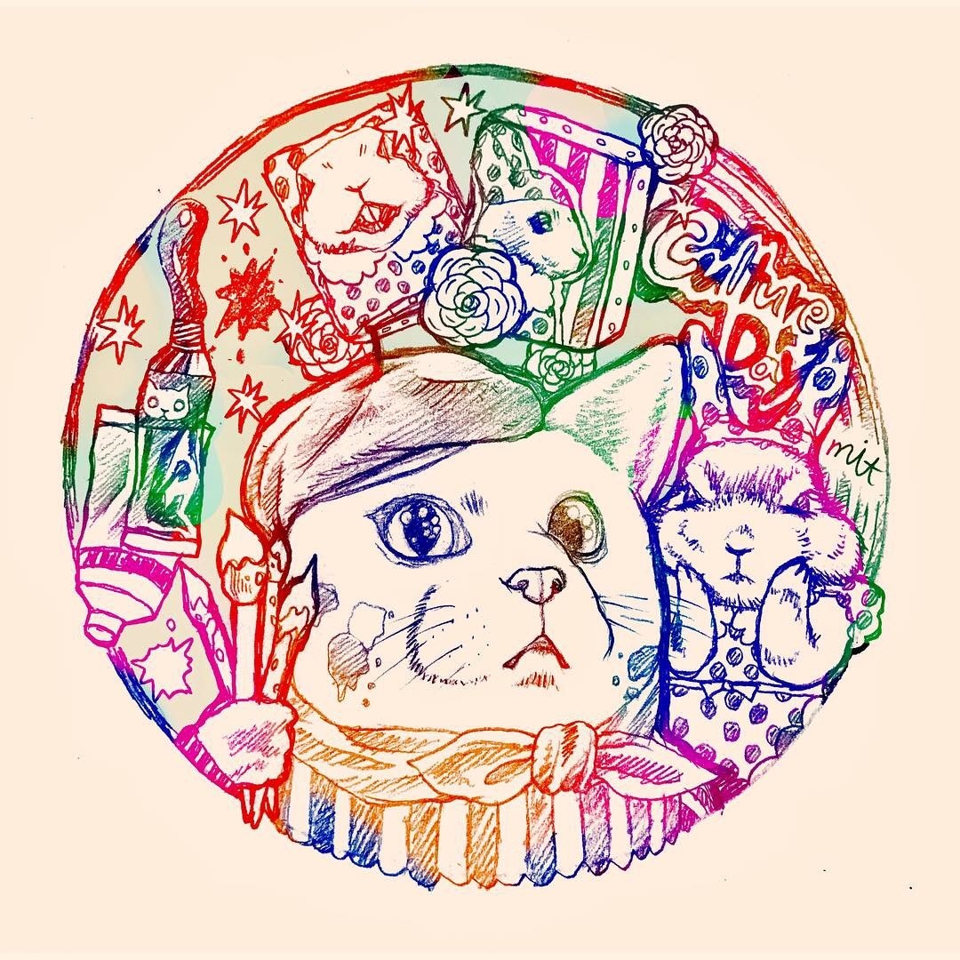 カラフルポップに動物のイラスト描きます ペットのイラストを思い出に残しませんか？ イメージ7