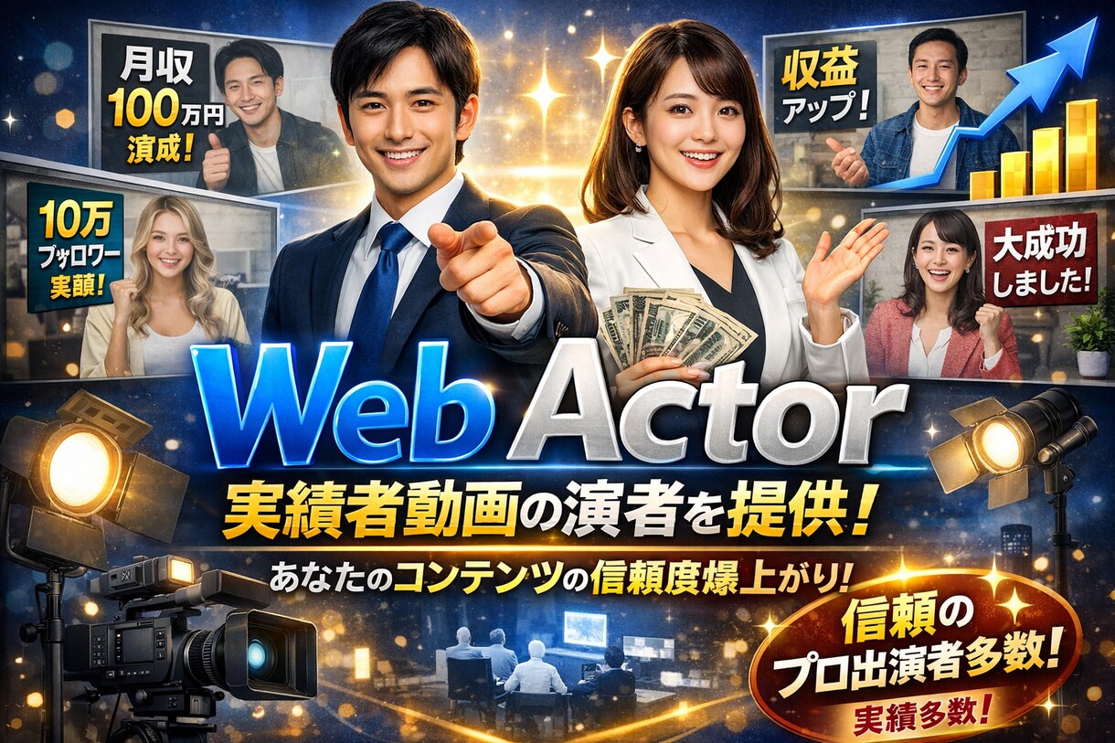 コンテンツ販売者様に実績者動画等の演者を提供します コンテンツ販売の売上UP！実績者動画で信頼売上を爆発させる！ イメージ1
