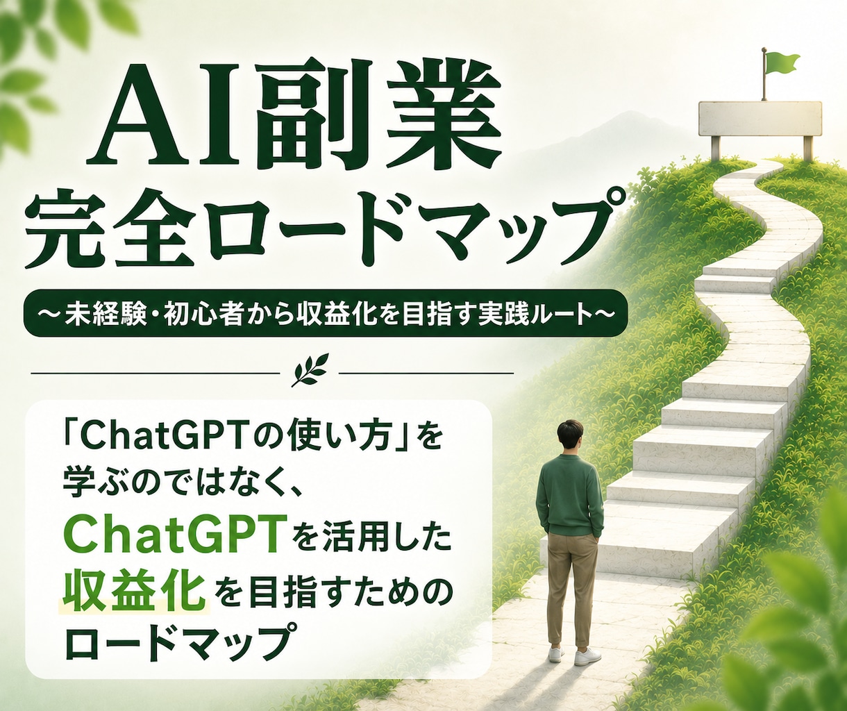ChatGPTを活用した収益化の考え方を教えます 未経験・初心者から収益化を目指す、AI副業ロードマップ イメージ1