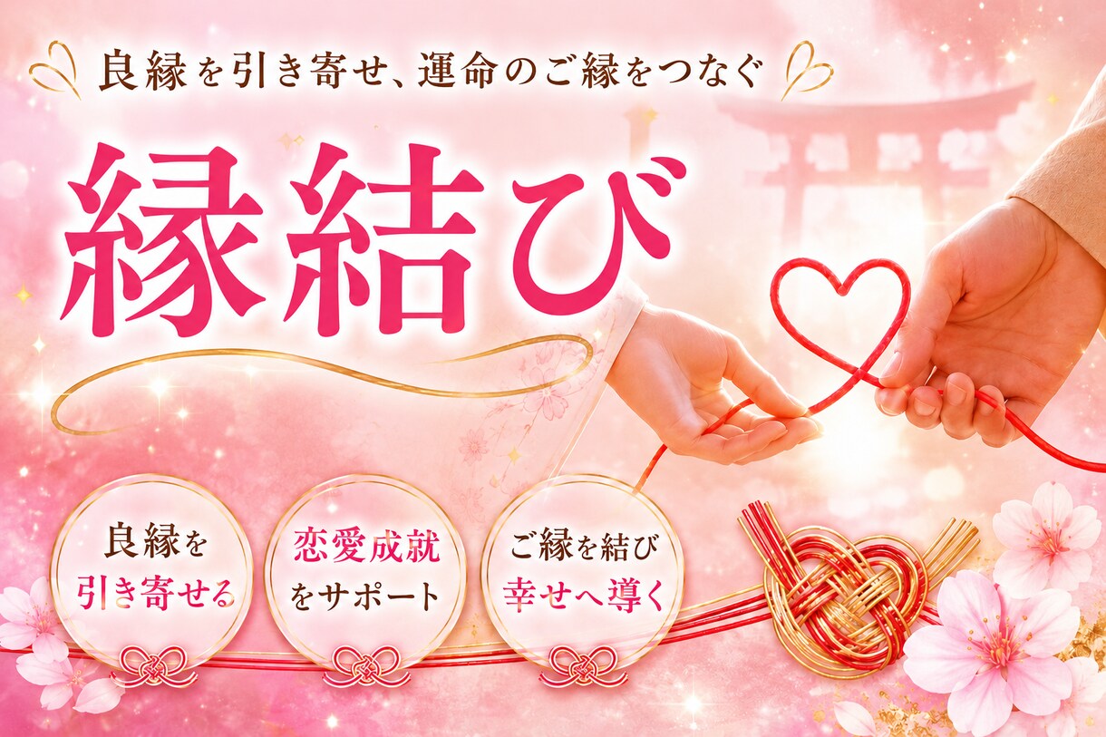縁結び　あなたとの相性をアップします あなたの望む人との相性をアップし、引き寄せます！ イメージ1