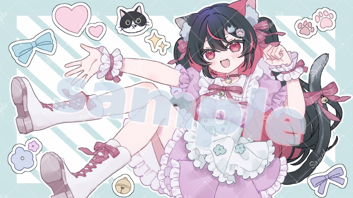 かわいいイラスト・1枚絵 作成します SNSや動画・配信用、アイコン、立ち絵など イメージ3