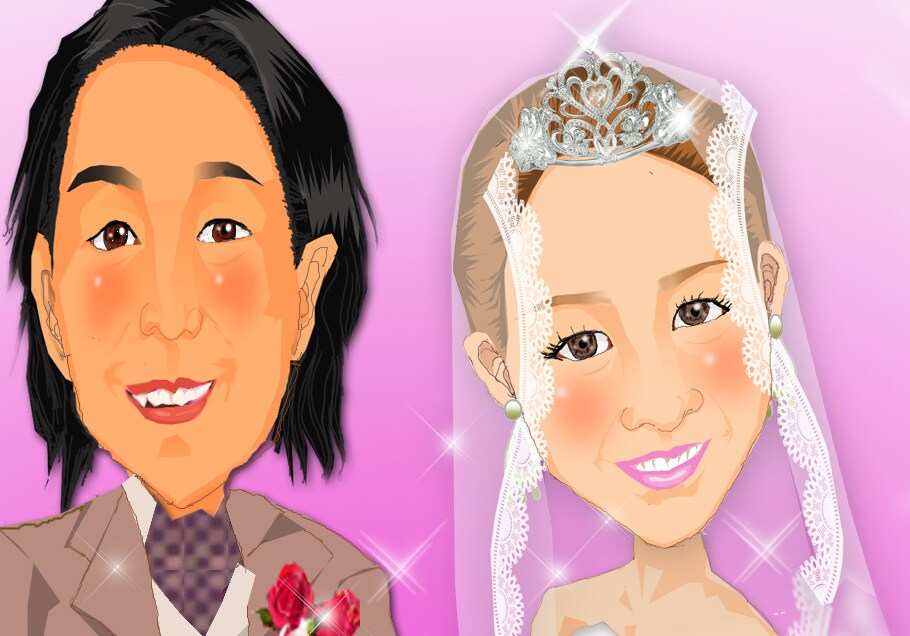 家族の似顔絵や結婚祝いに イメージ1