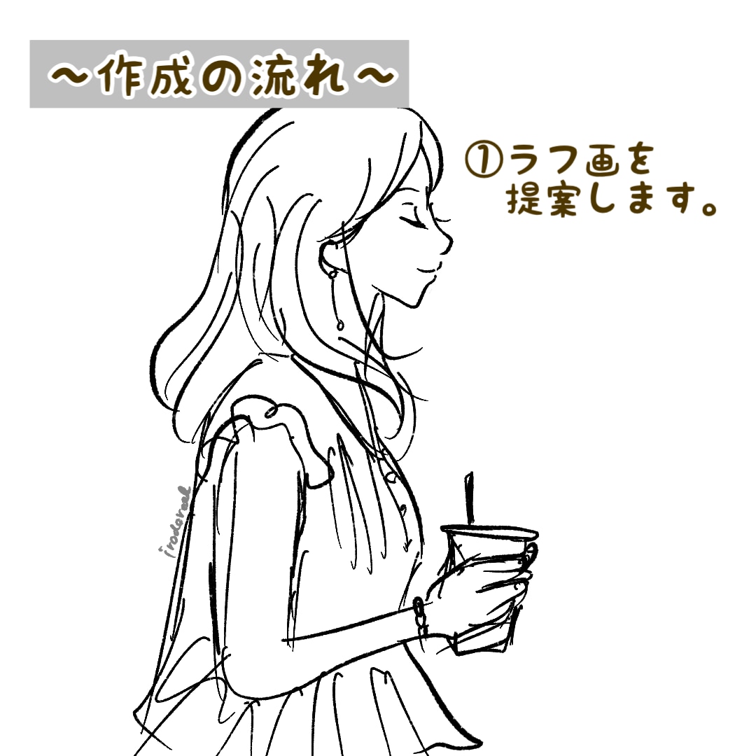 可愛い横顔のイラスト描きをます 横顔アイコンでオシャレな印象で好感度UP！ イメージ2