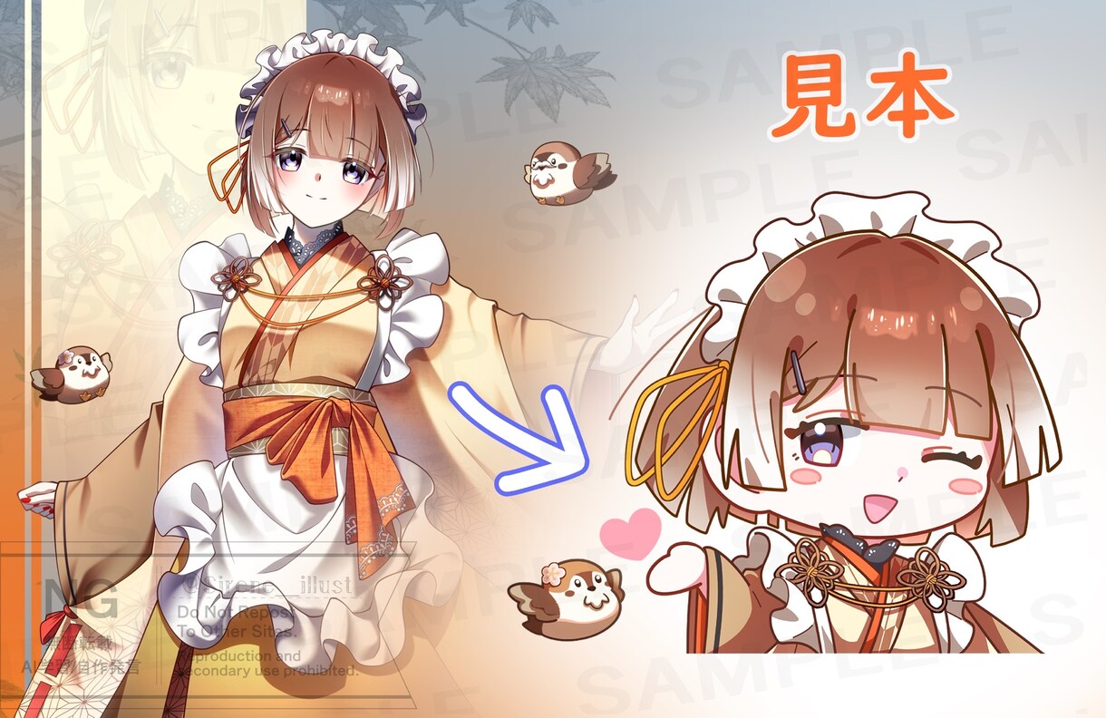 ミニキャライラストを作成いたします グッズや様々な形式に対応しています！ イメージ2