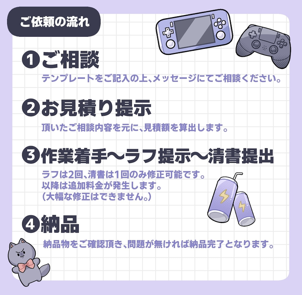 誰が見ても可愛いデフォルメイラストをお届けします いろんな表情・ポーズのデフォルメイラストを描きます イメージ4