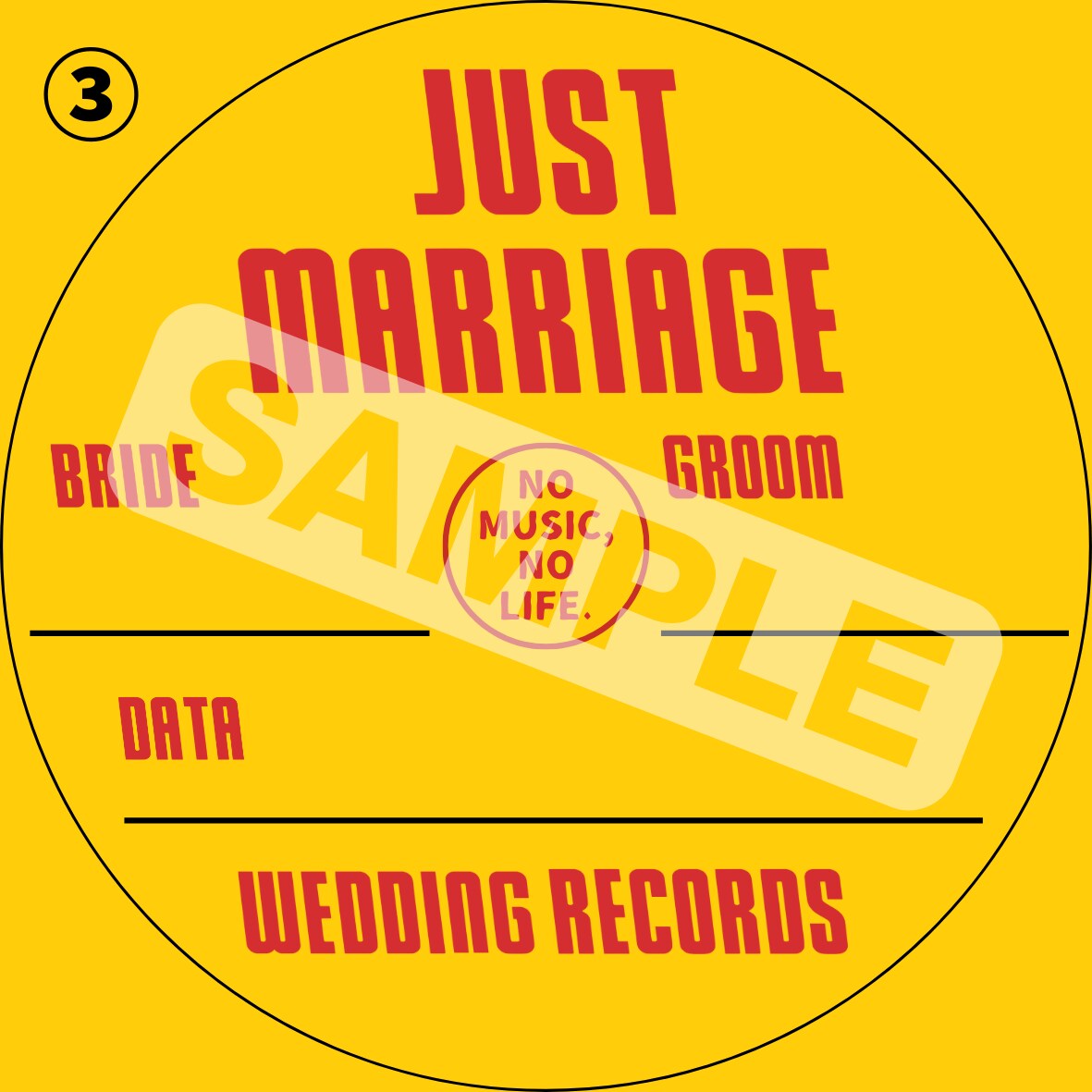 フェス婚｜レコードを使用した結婚証明書を作成します 音楽をテーマにした結婚式にぴったりの結婚証明書ができます！ イメージ4