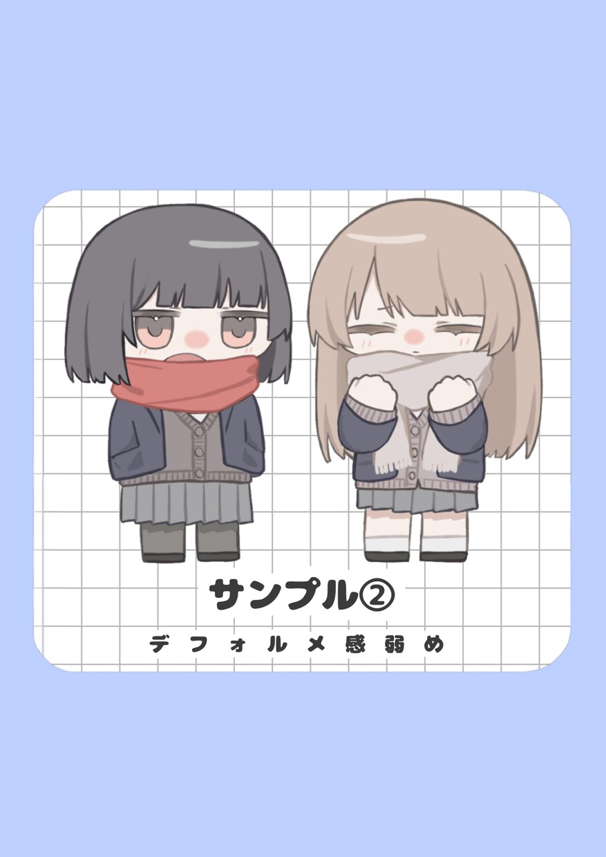 商用◎かわいい女の子のミニキャラを描きます もちもち透明感のある可愛いミニキャラを！ イメージ3