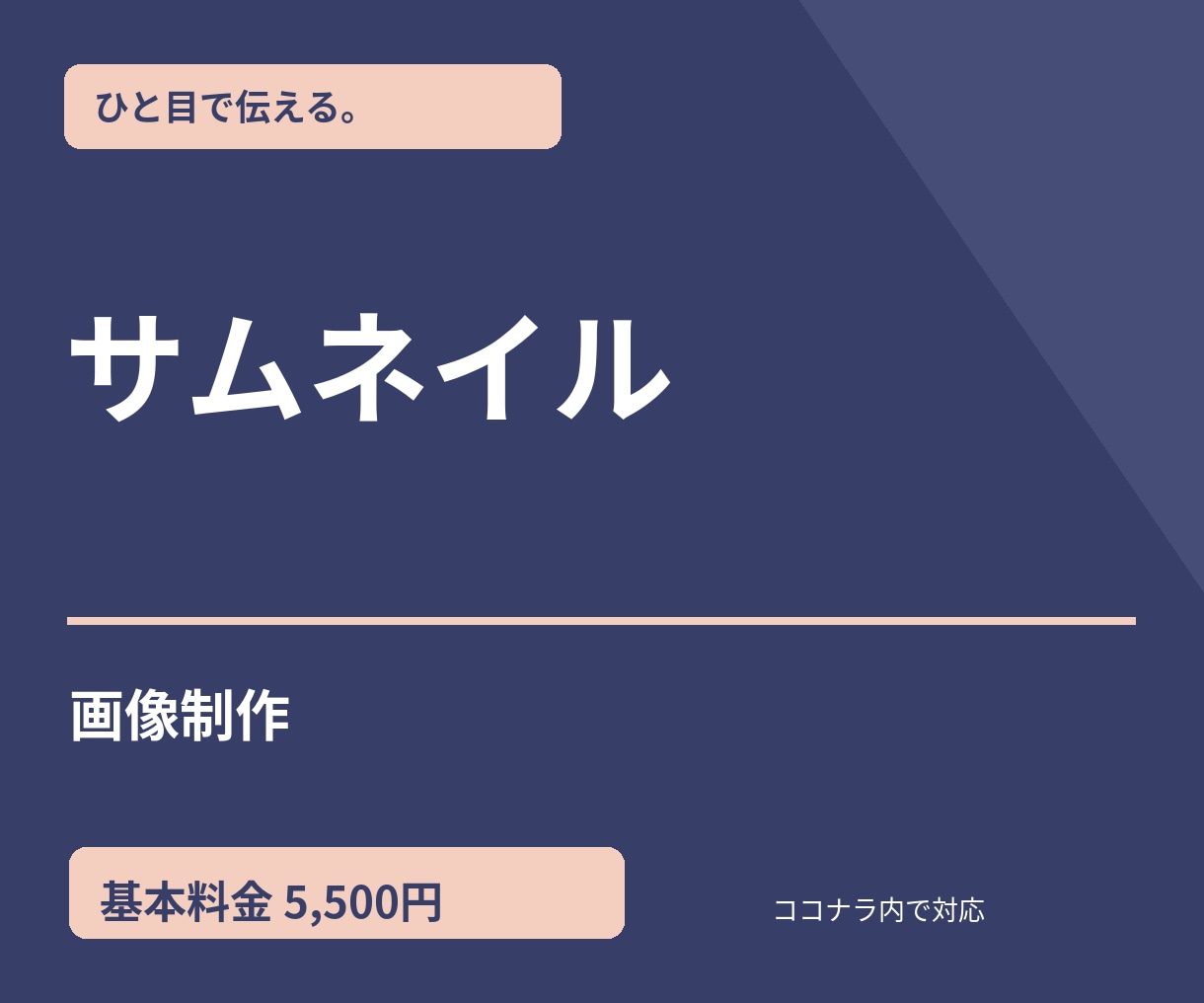 SNS用サムネイルを1枚作成します 文字が読みやすい画像をサイズ指定で納品します イメージ1