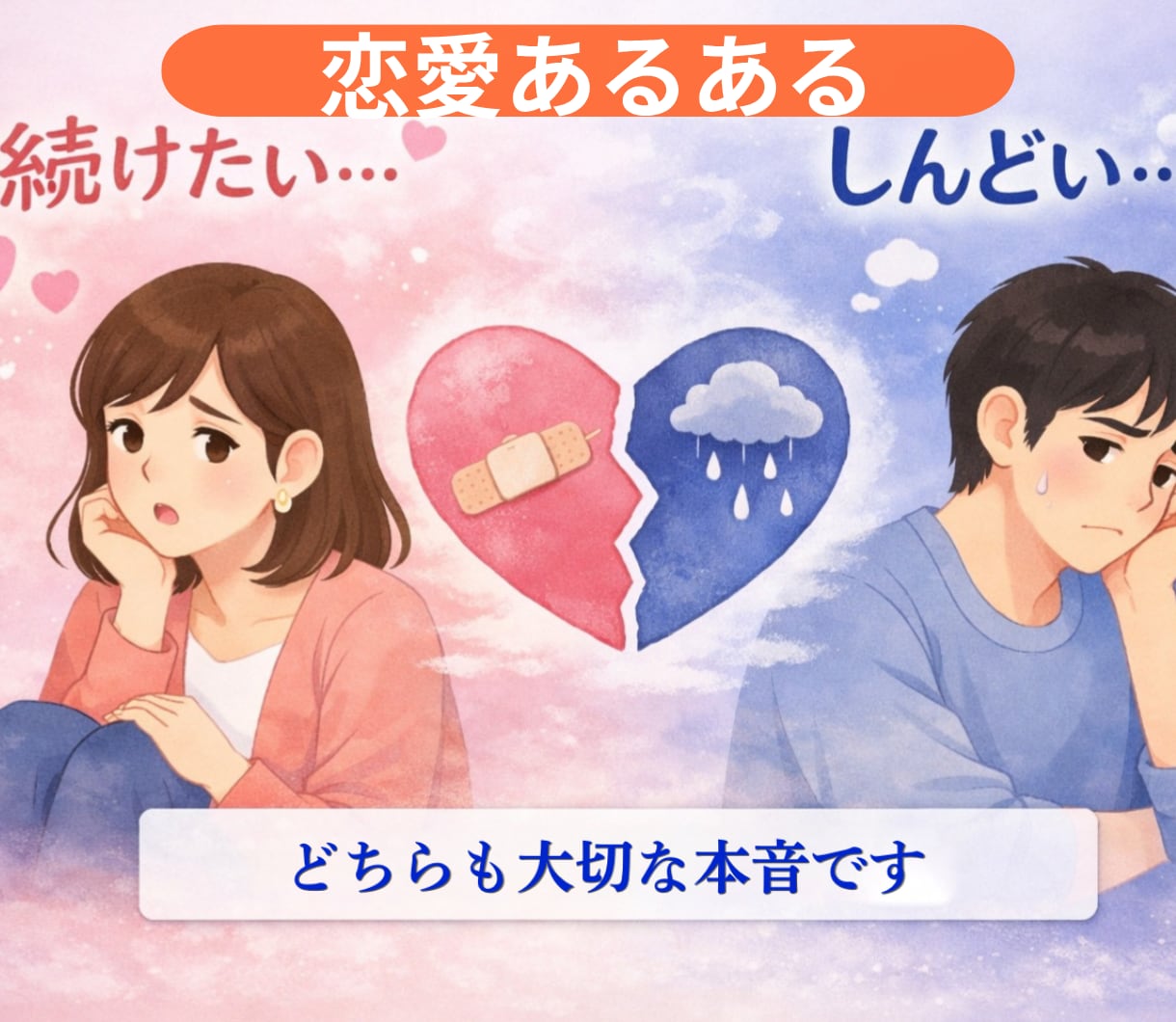 彼氏・彼女との悩みを整理します 恋人のことで不安なあなたへ言えない本音をやさしく整理します イメージ6