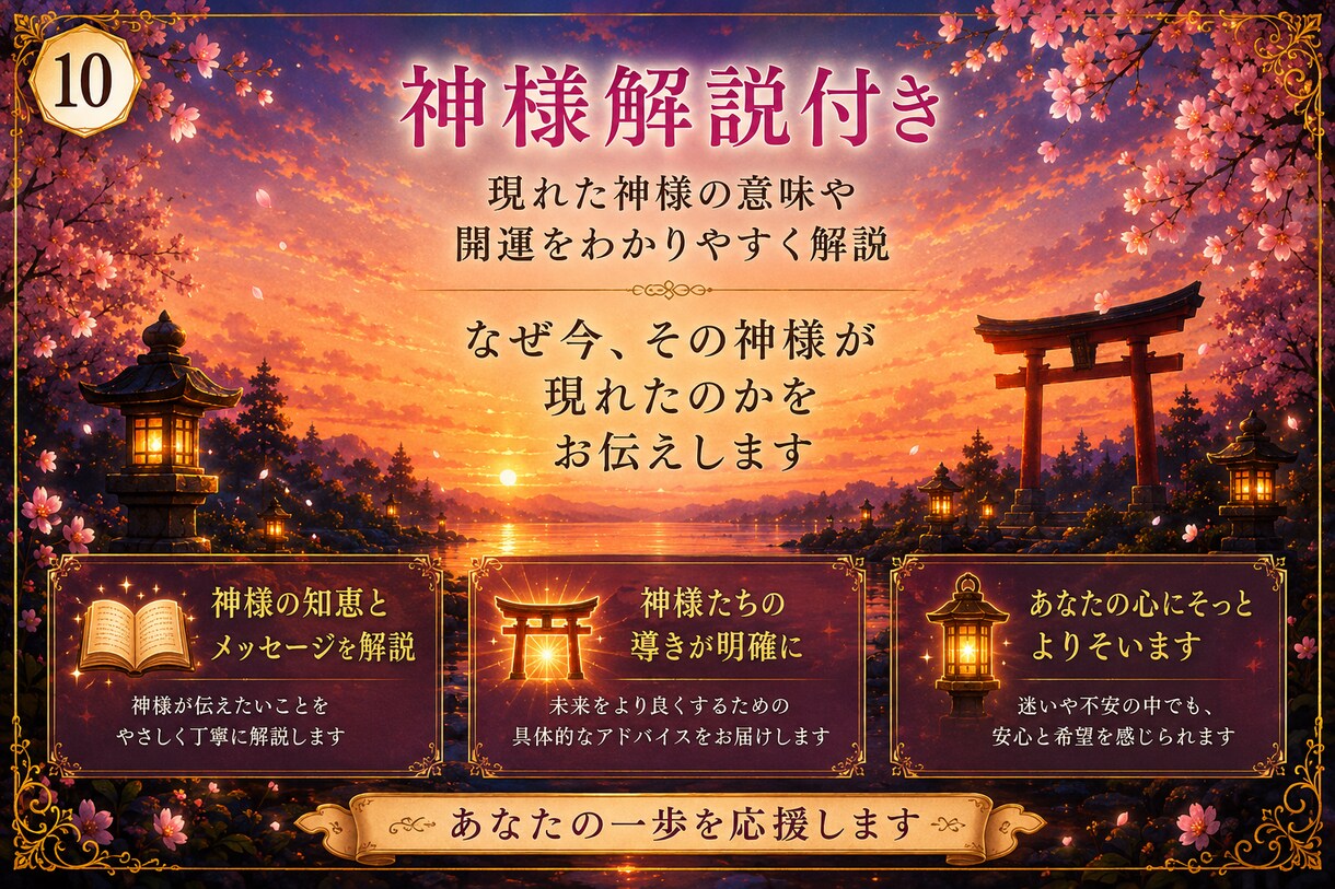 神話タロットと神様カードで心に寄り添います 八百万の神々があなたの背中を押します イメージ10